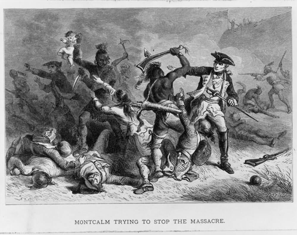 “Montcalm trying to stop the massacre”, c. 1870-1880